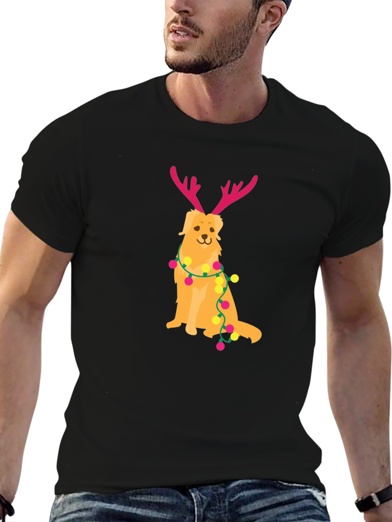 Dog Reindeer Holiday T-Shirt