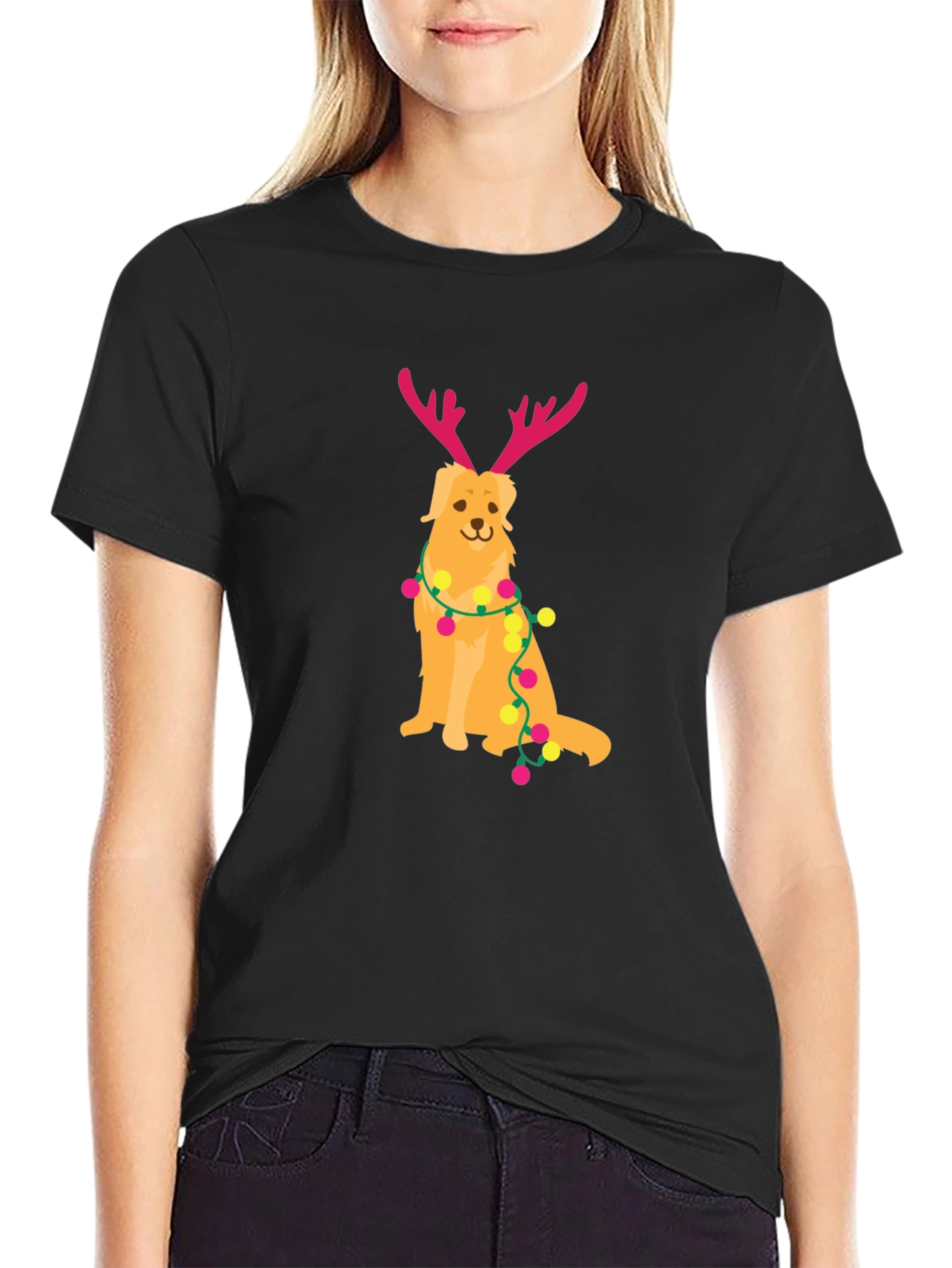 Dog Reindeer Holiday T-Shirt