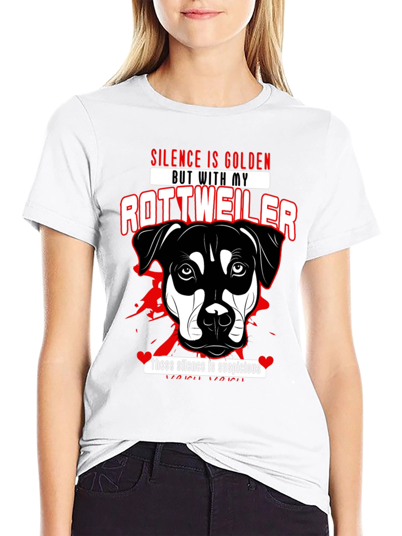Rottweiler Dog Lover T-Shirt - Silence is Golden