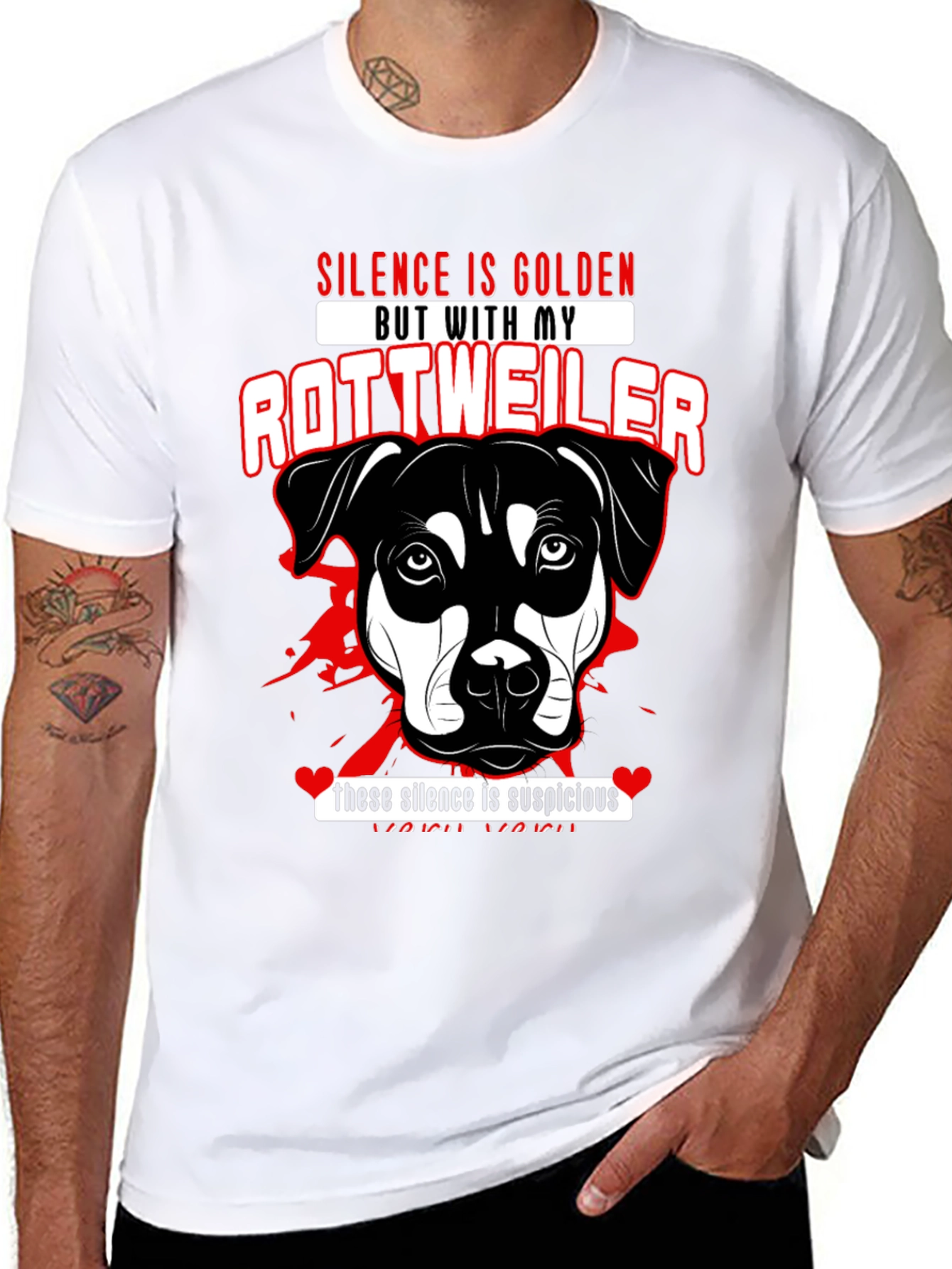 Rottweiler Dog Lover T-Shirt - Silence is Golden