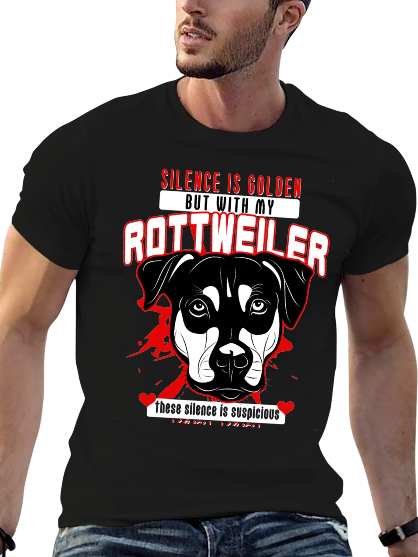 Rottweiler Dog Lover T-Shirt - Silence is Golden