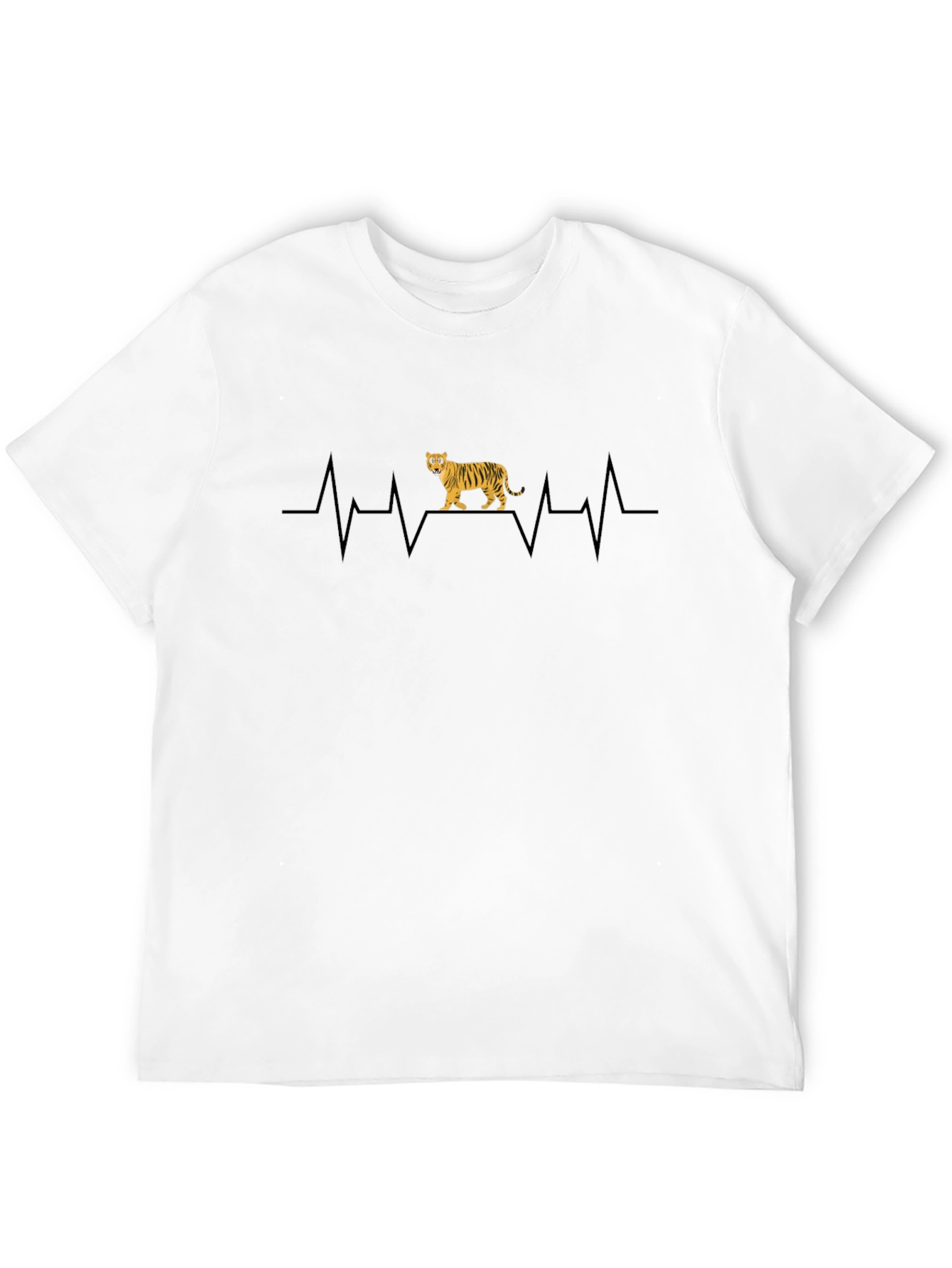 Tiger Heartbeat Graphic Black T-Shirt