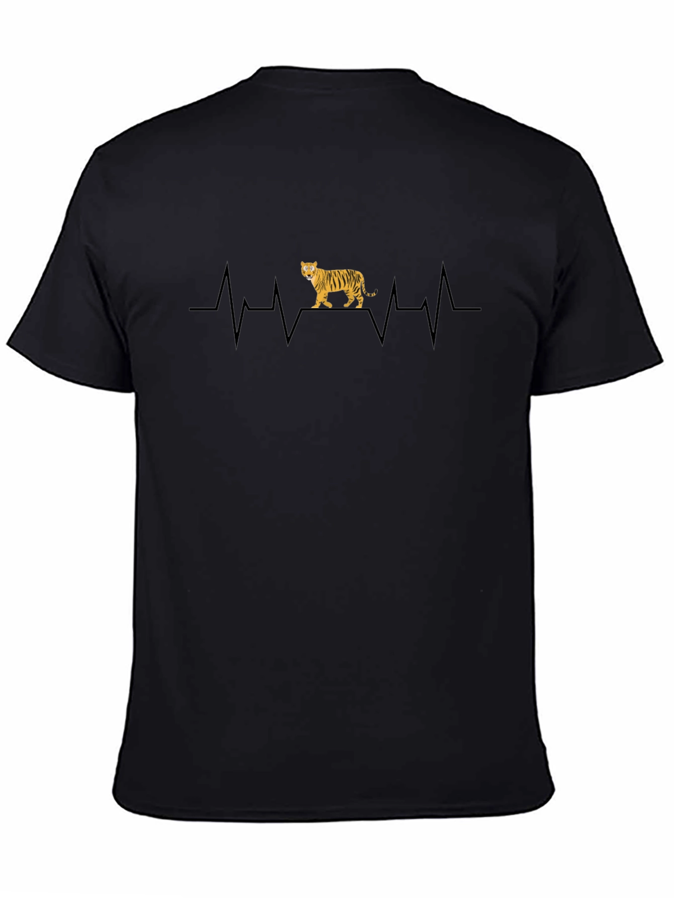 Tiger Heartbeat Graphic Black T-Shirt