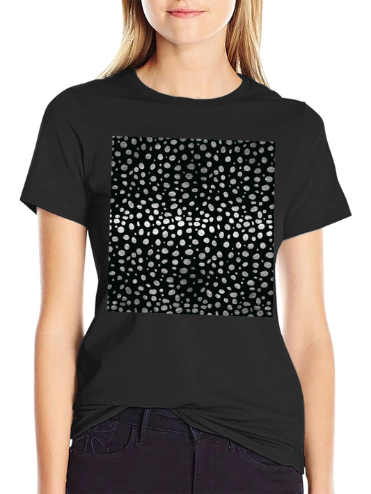 Dotted Pattern Black T-Shirt