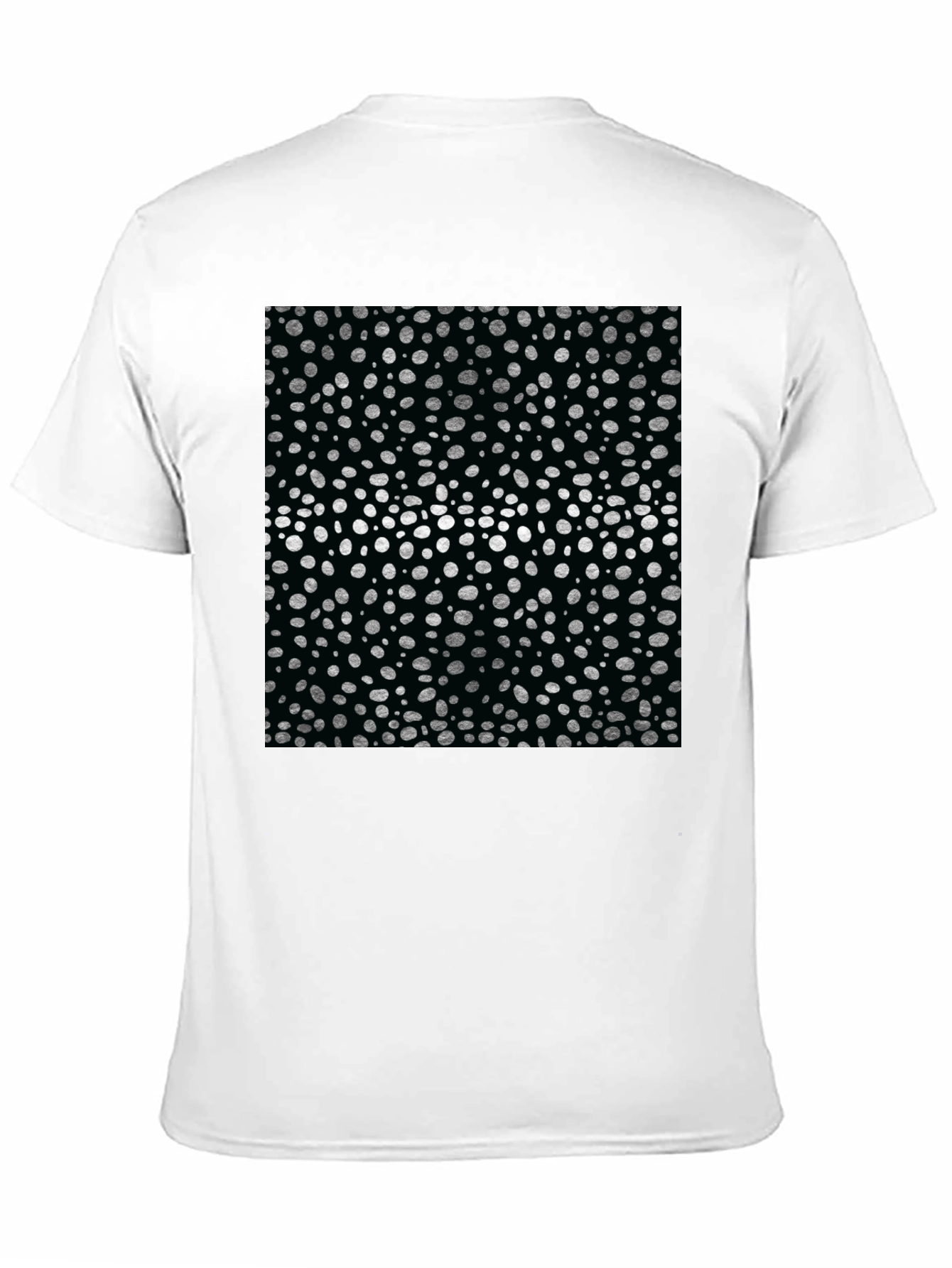 Dotted Pattern Black T-Shirt