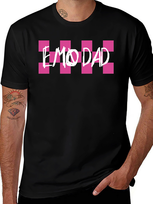 Emo Dad Graphic Tee - Black Novelty T-Shirt