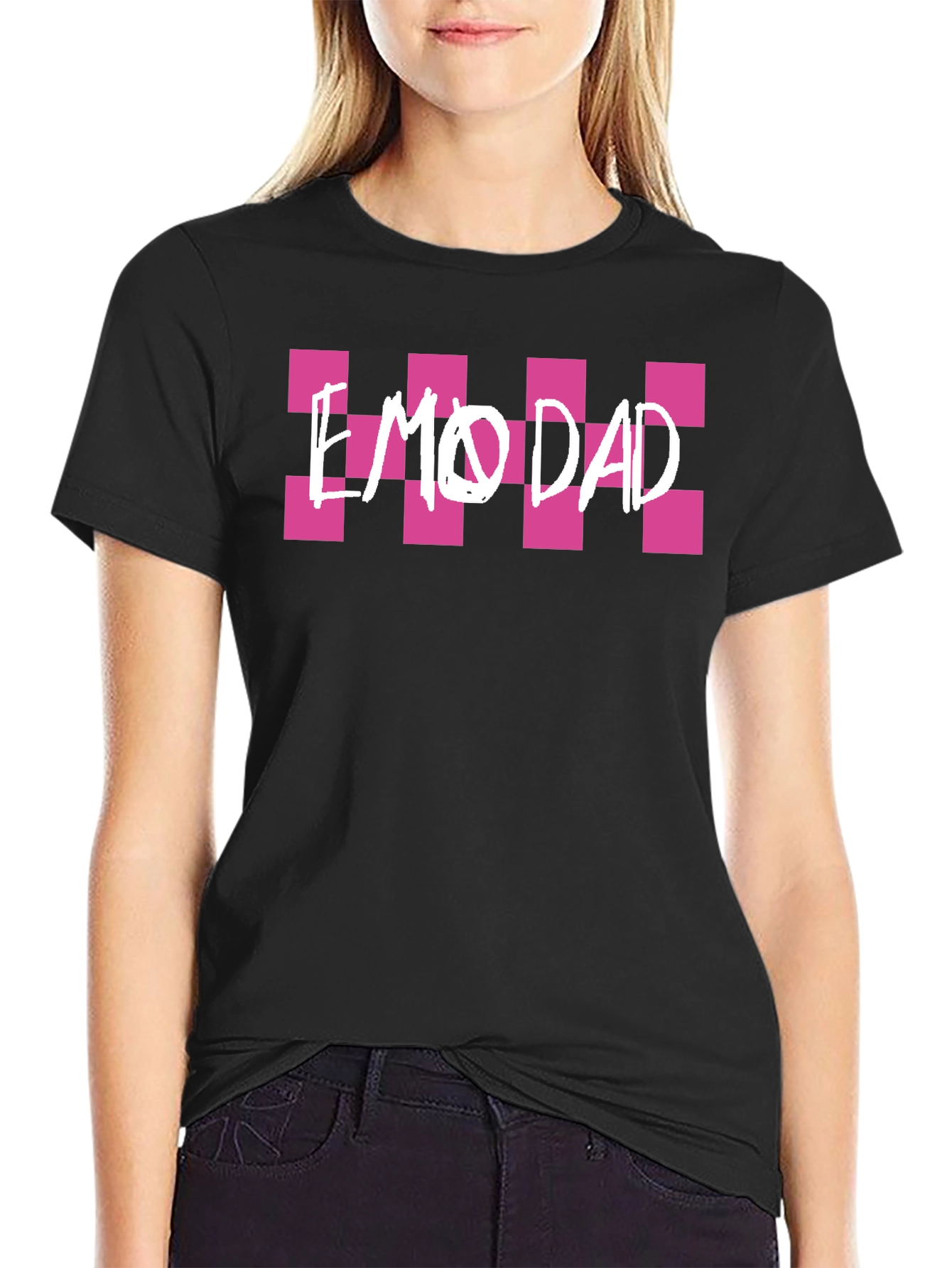 Emo Dad Graphic Tee - Black Novelty T-Shirt
