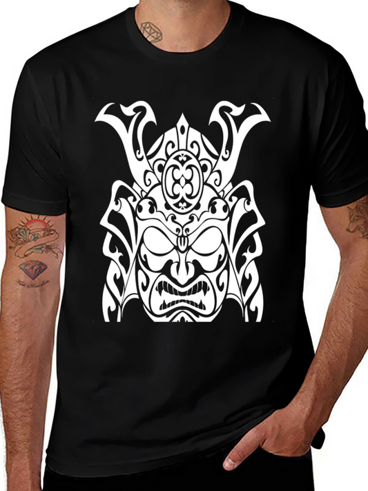 Samurai Warrior Graphic T-Shirt - Black