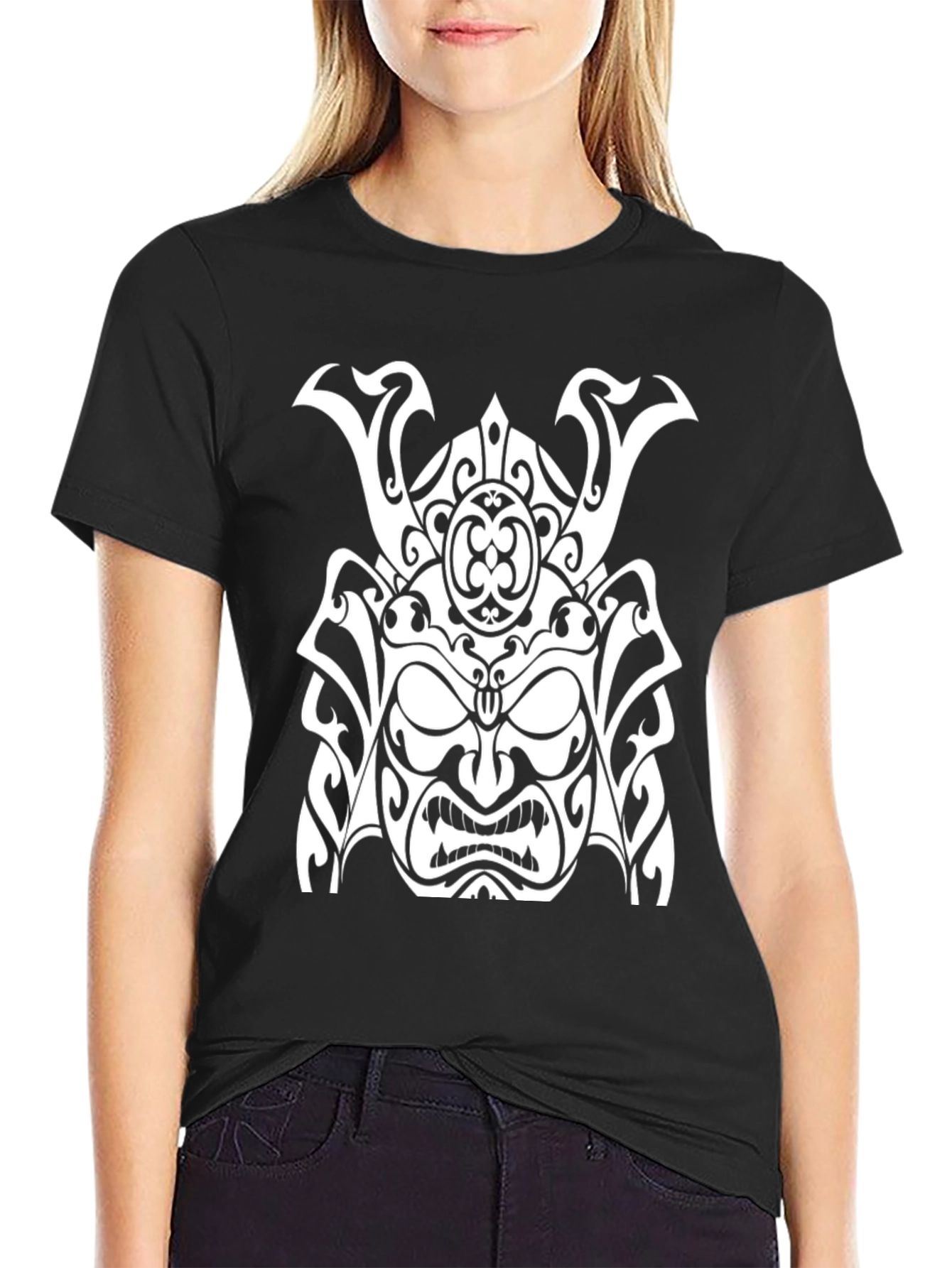 Samurai Warrior Graphic T-Shirt - Black