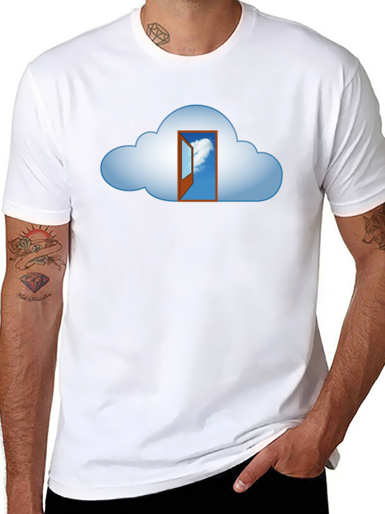 Cloud Doorway Graphic Tee - Unique Design