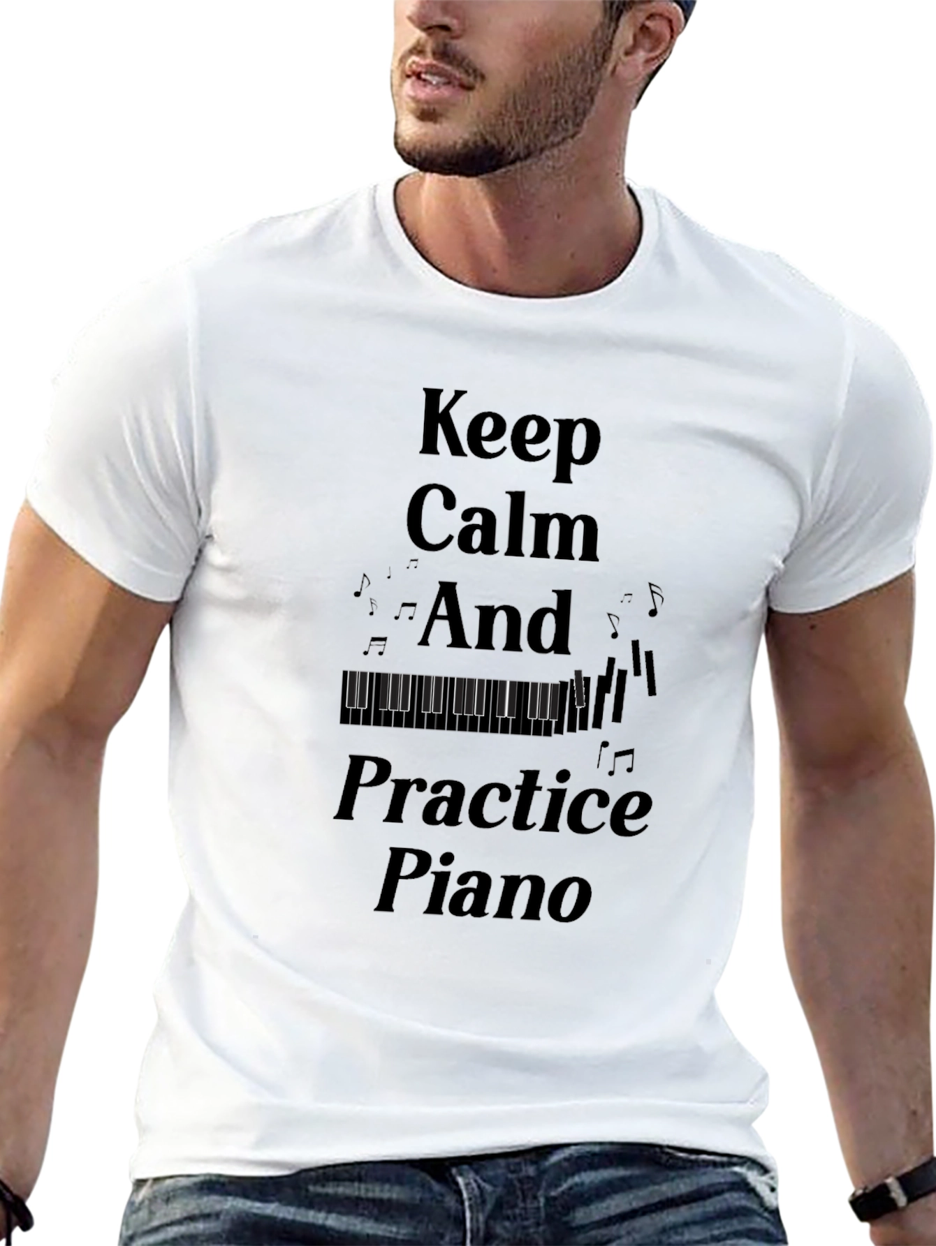 Keep Calm Practice Piano T-Shirt - Musician Gift