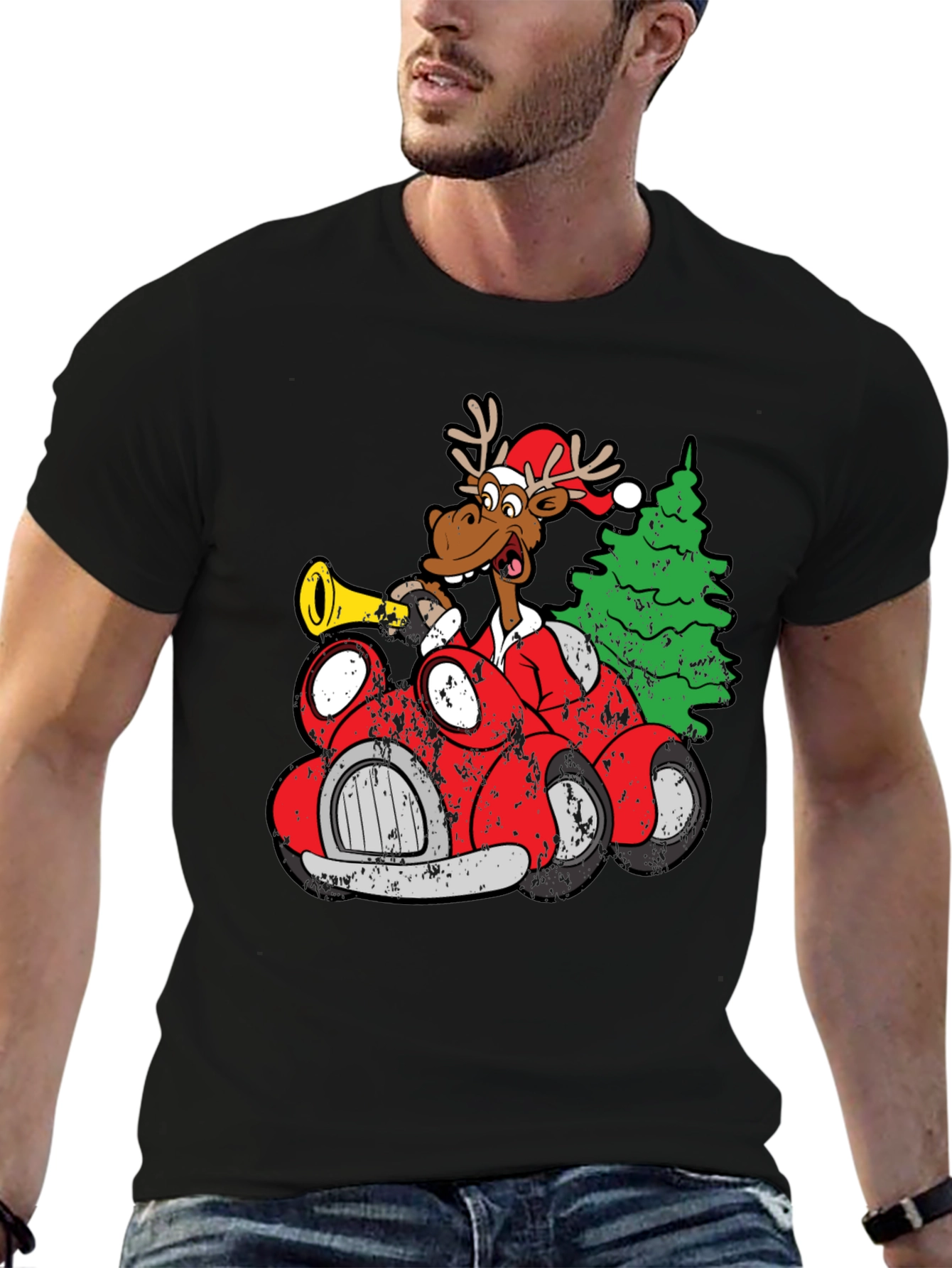 Festive Moose Christmas T-Shirt
