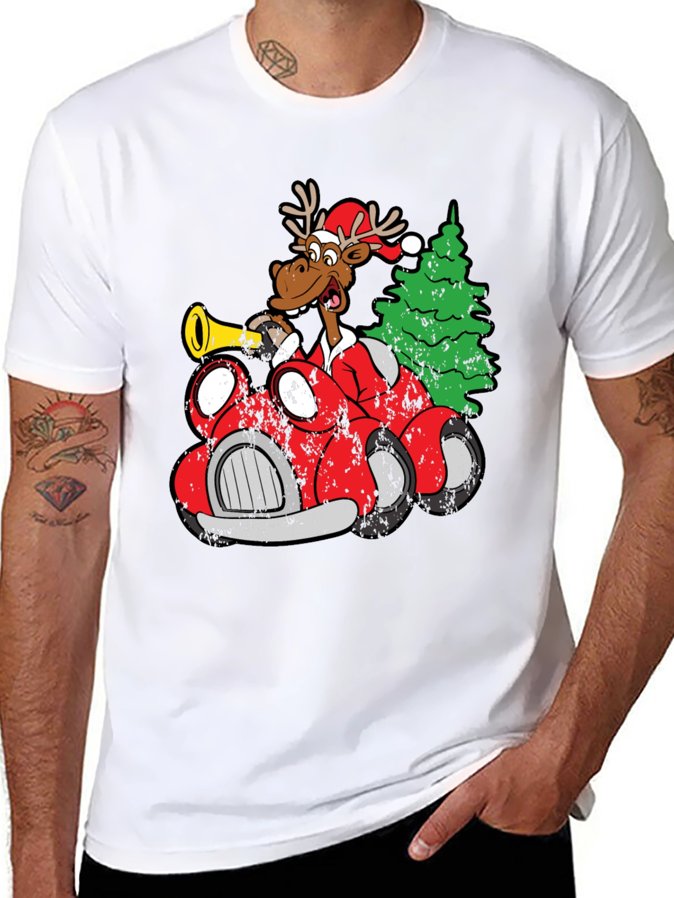 Festive Moose Christmas T-Shirt