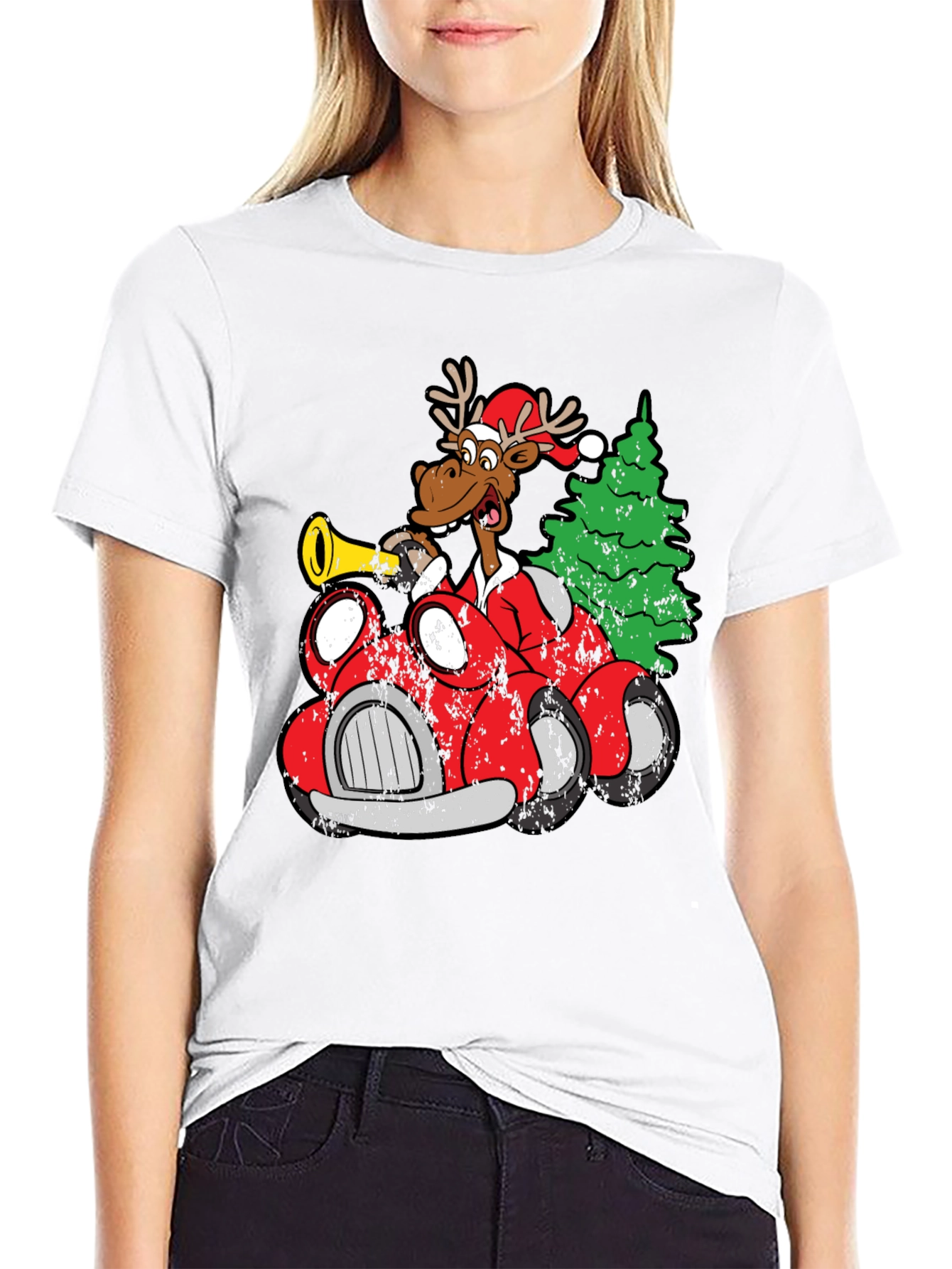 Festive Moose Christmas T-Shirt