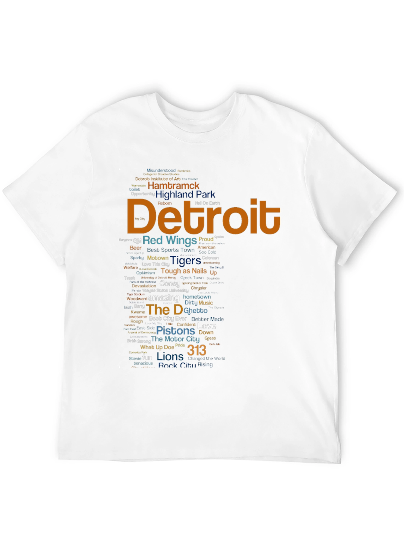 Detroit Word Art T-Shirt