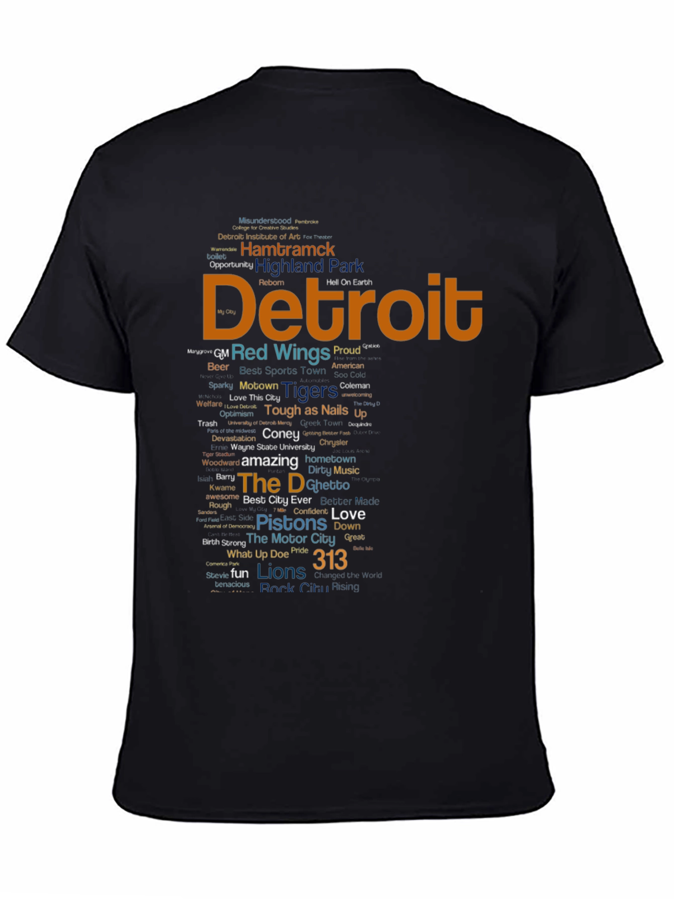 Detroit Word Art T-Shirt