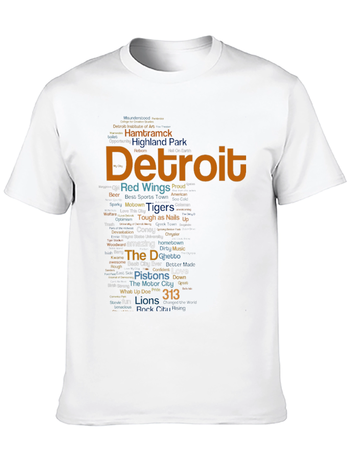 Detroit Word Art T-Shirt