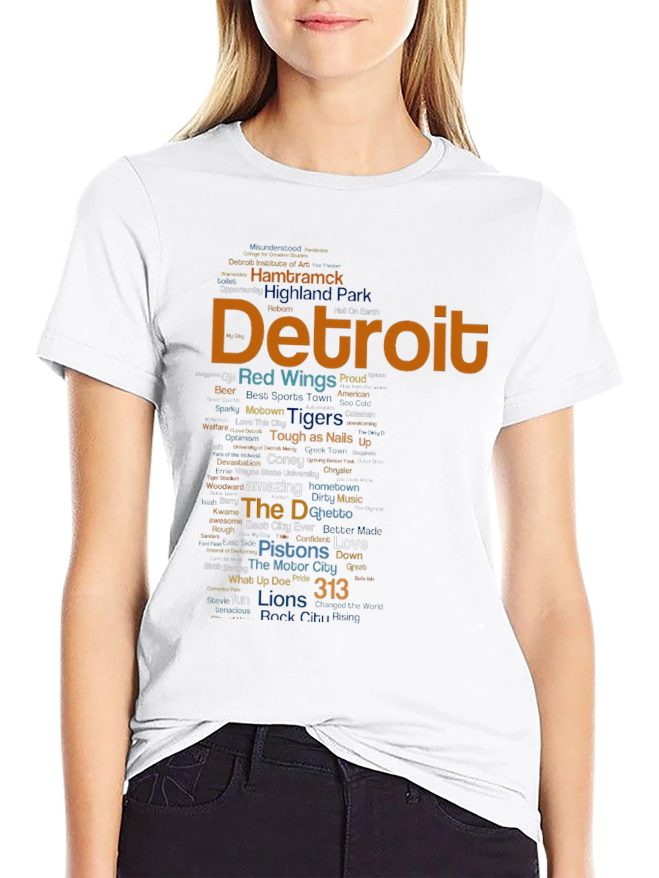 Detroit Word Art T-Shirt
