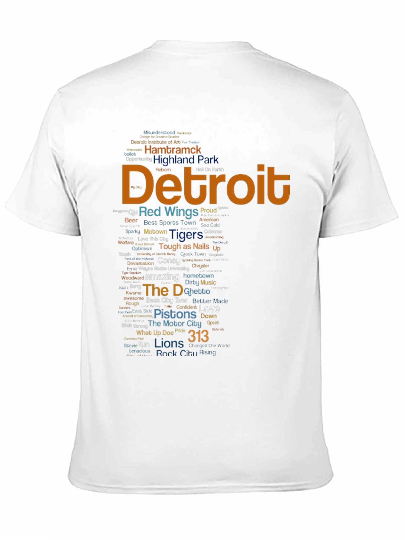 Detroit Word Art T-Shirt