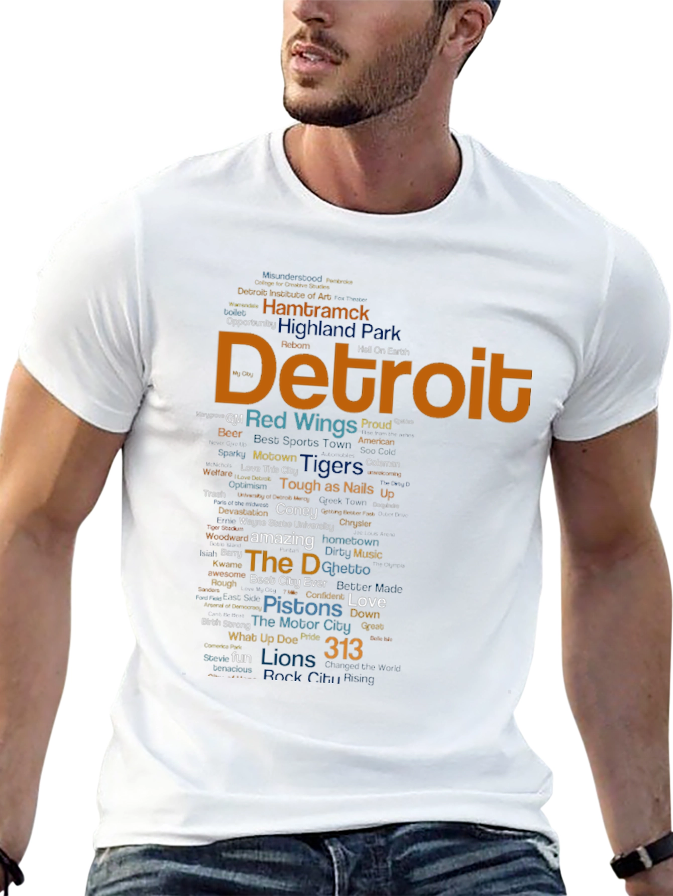 Detroit Word Art T-Shirt