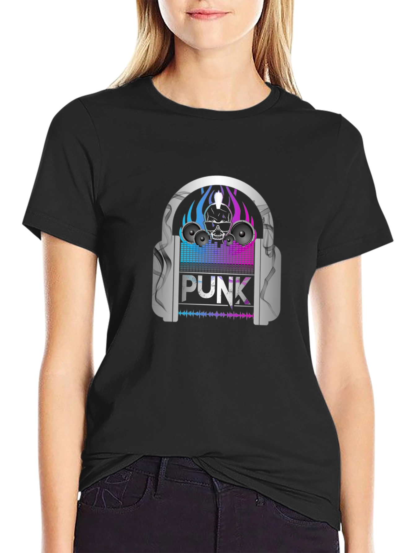 Punk Skull Headphone T-Shirt