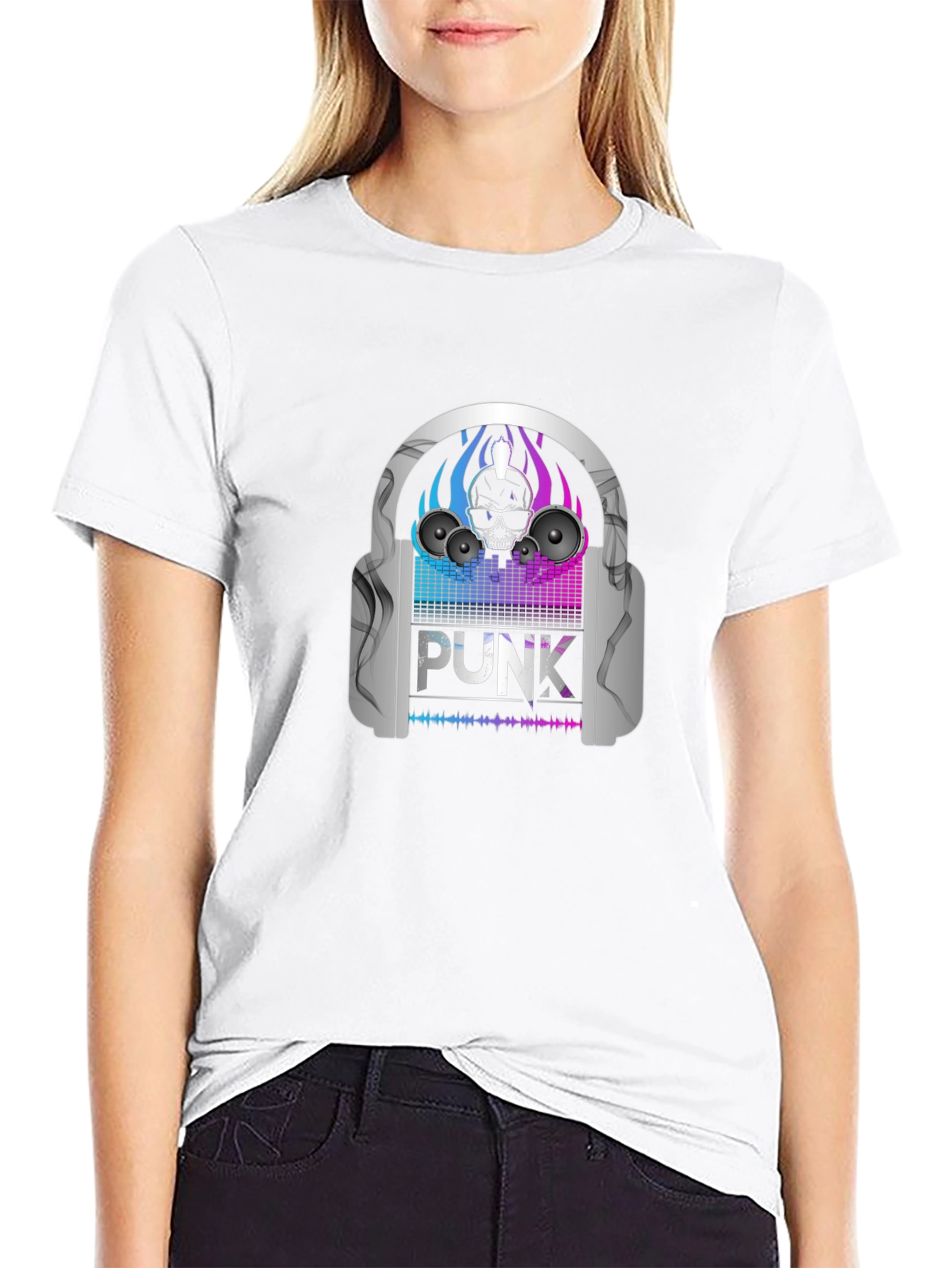 Punk Skull Headphone T-Shirt