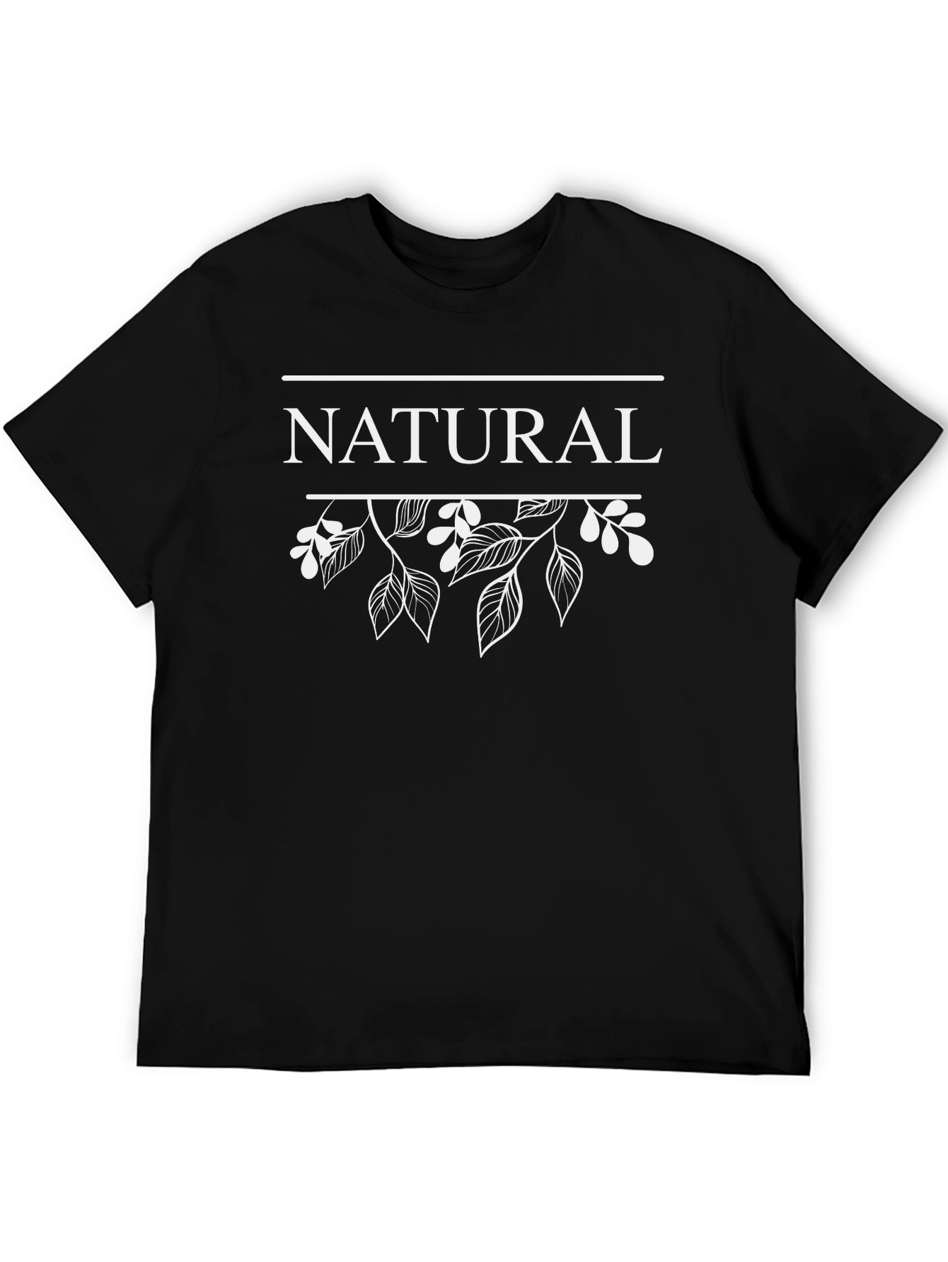 Natural Floral Graphic Tee - Black