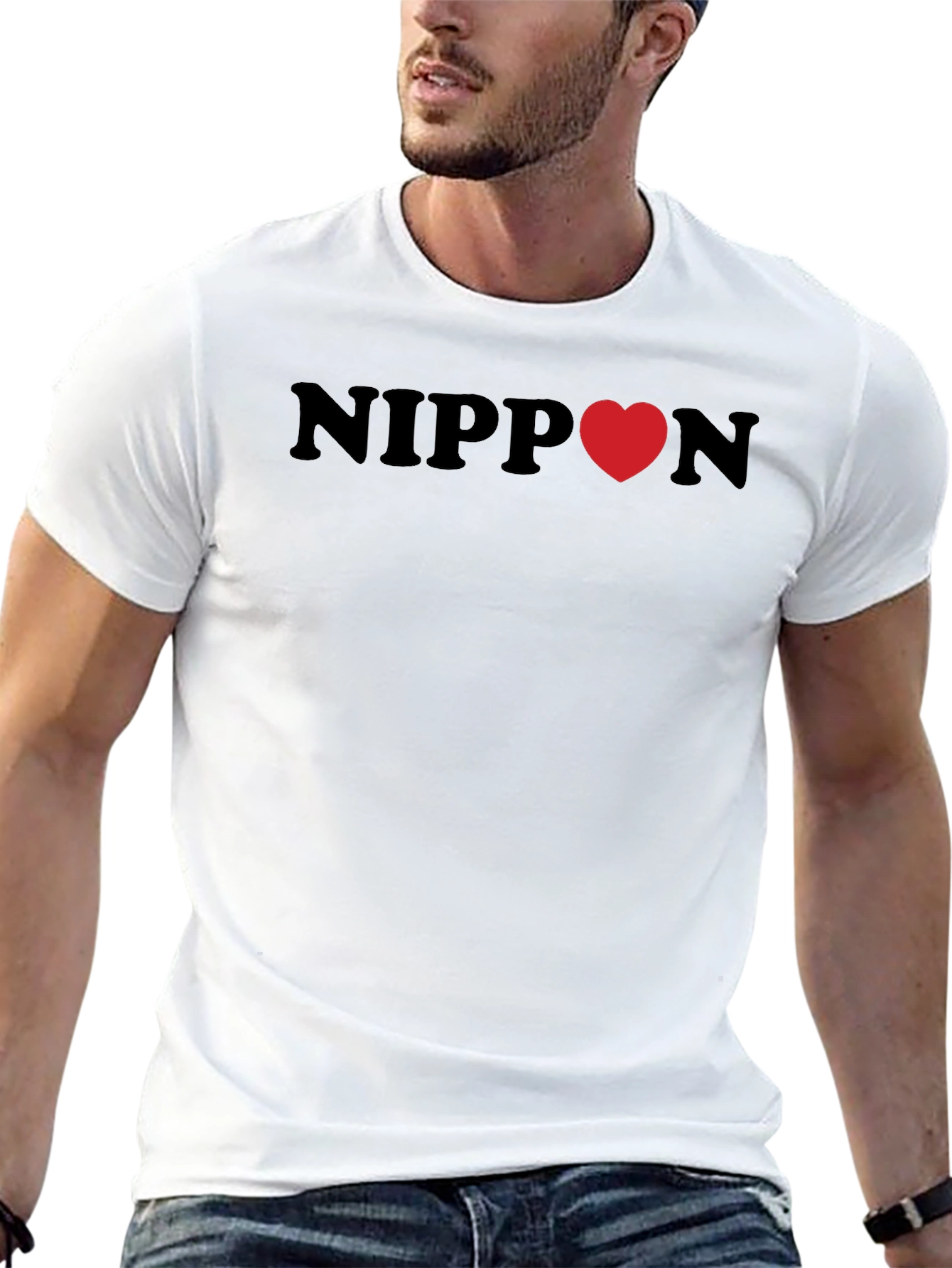Nippon Heart Graphic Tee - Soft Cotton Blend T-Shirt