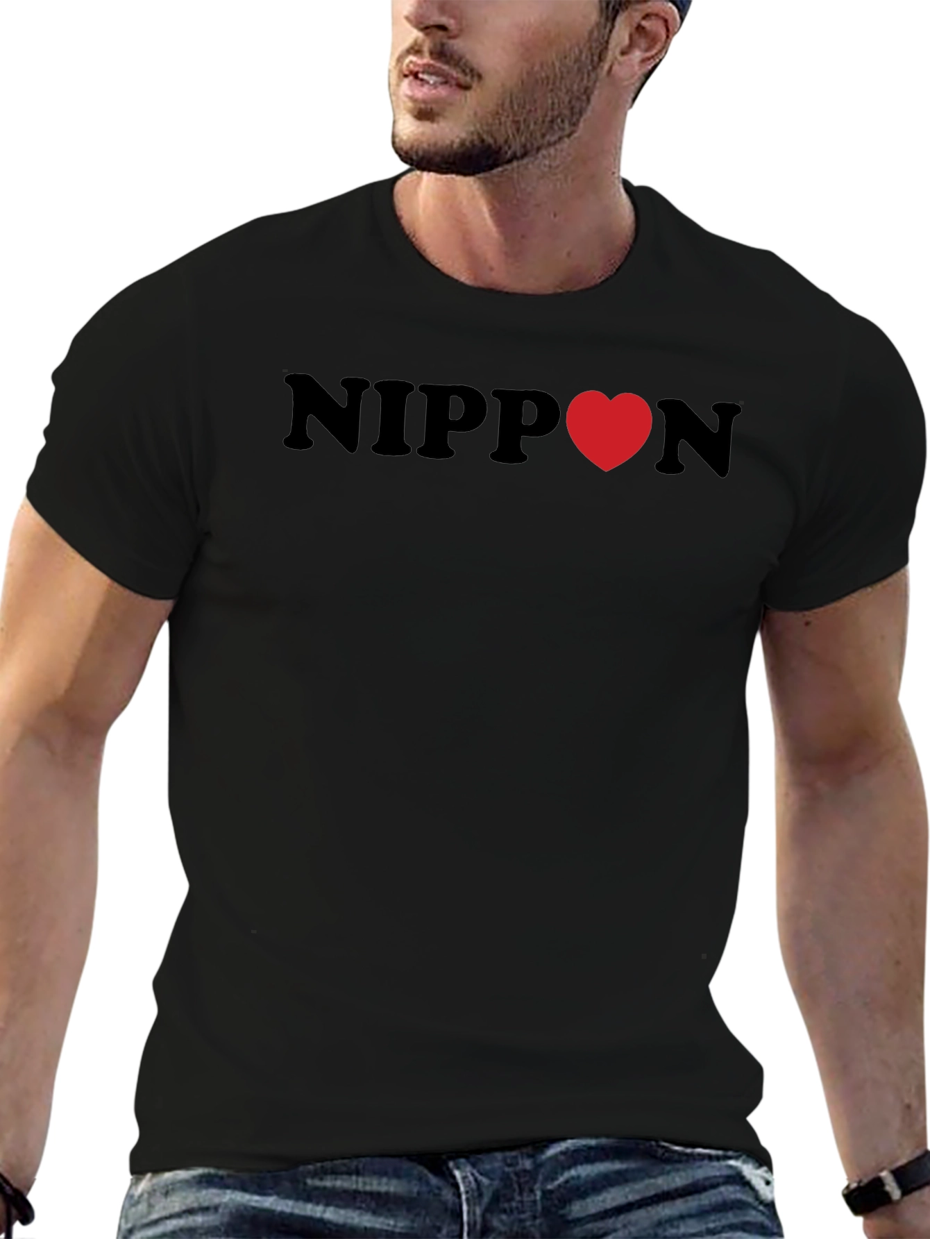 Nippon Heart Graphic Tee - Soft Cotton Blend T-Shirt