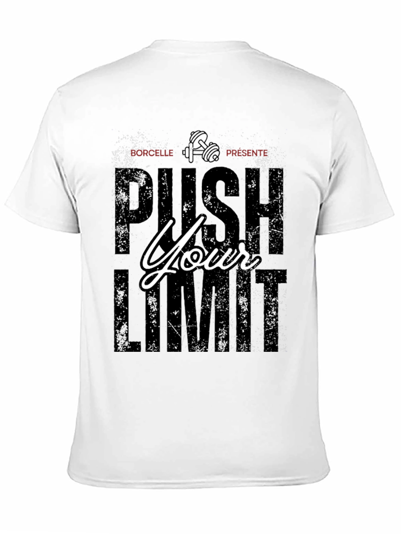 Push Your Limit Black Graphic T-Shirt