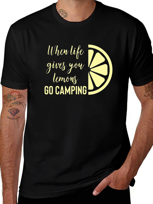 Lemon Camping T-Shirt - When Life Gives You Lemons Camp!