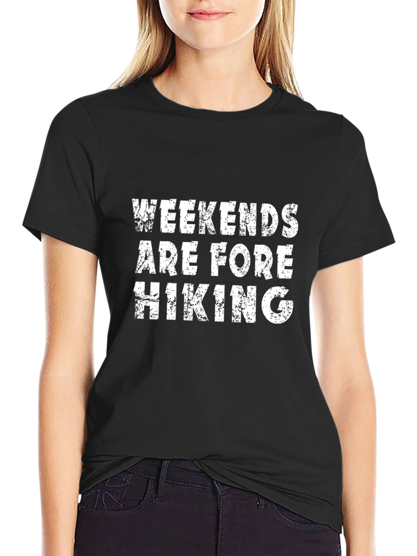 Weekends Are For Hiking Black Graphic Tee
