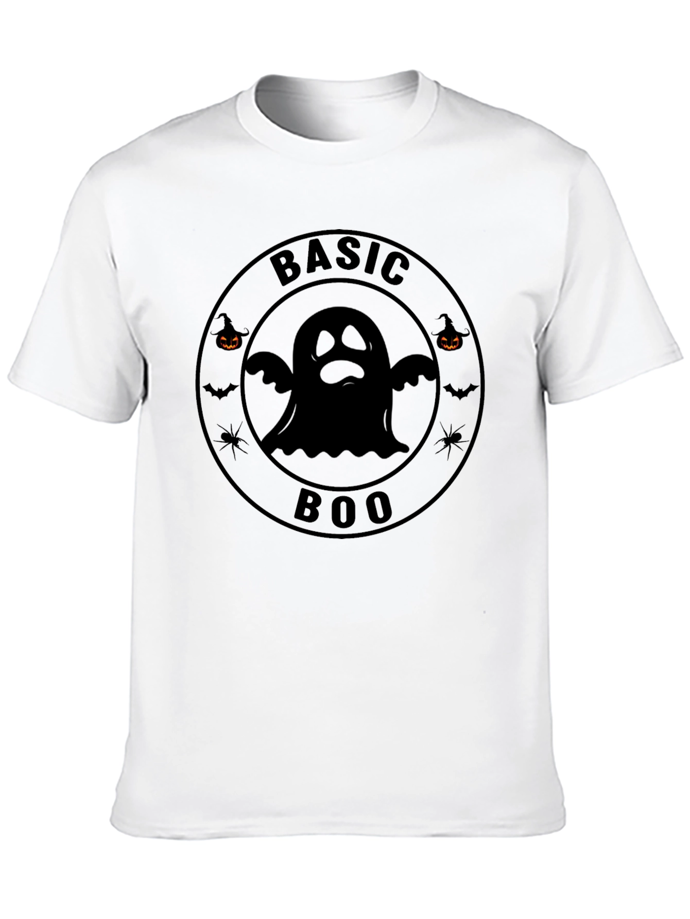 Basic Boo Ghost Graphic Halloween T-Shirt