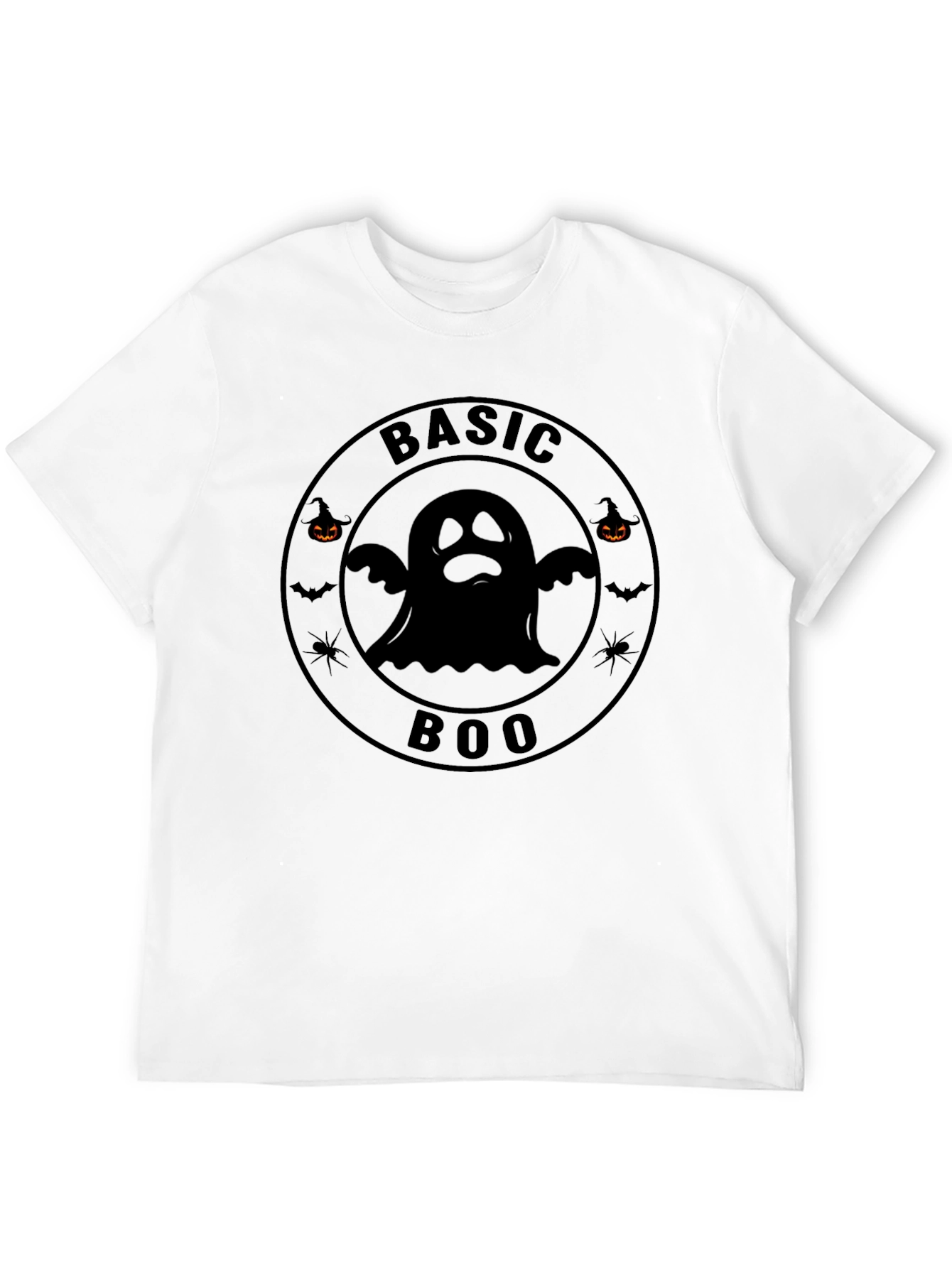 Basic Boo Ghost Graphic Halloween T-Shirt