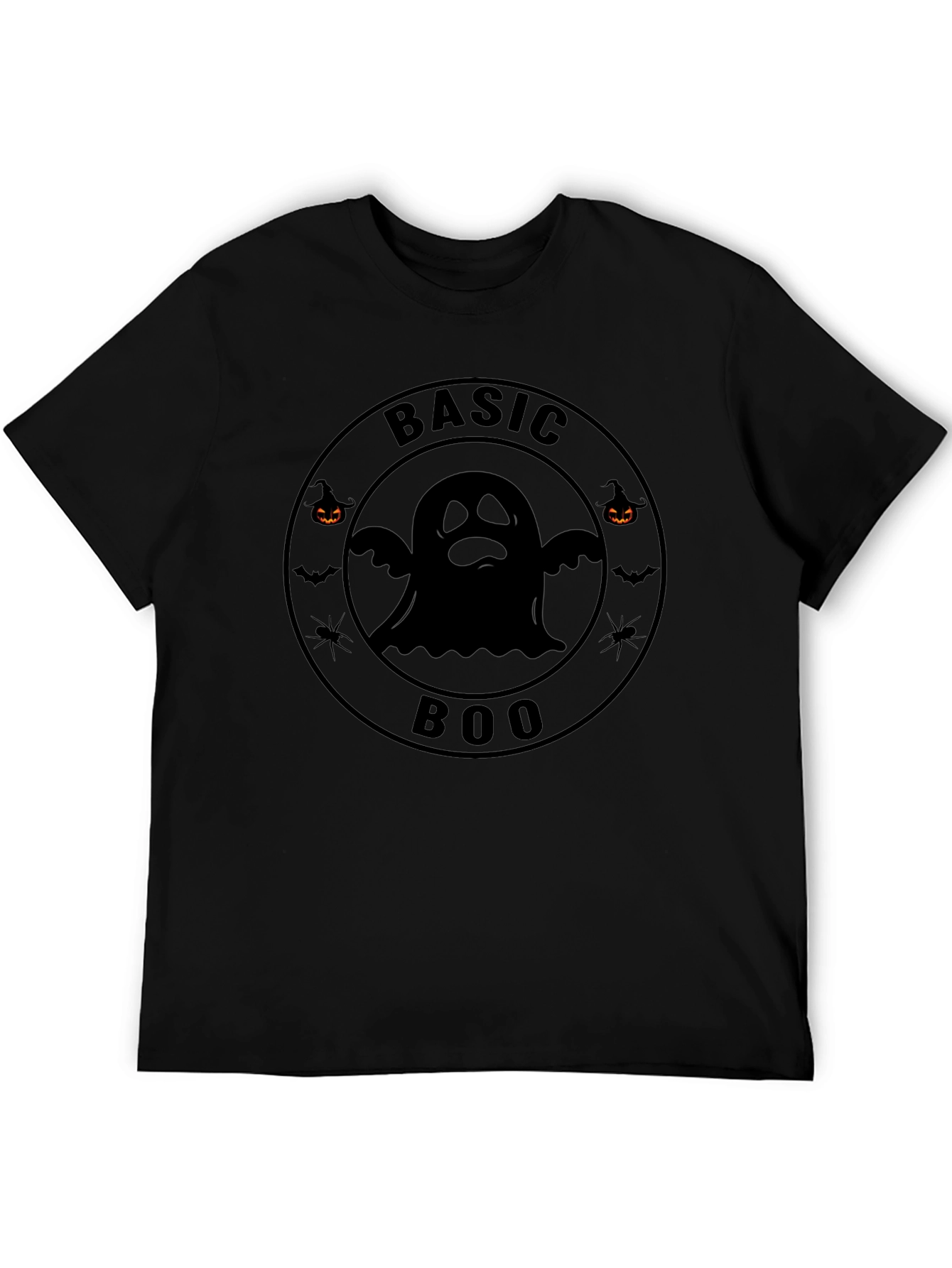 Basic Boo Ghost Graphic Halloween T-Shirt