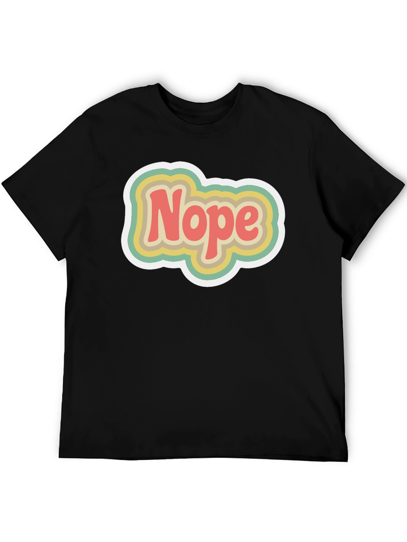 Retro Nope Graphic Tee - Trendy Casual Wear