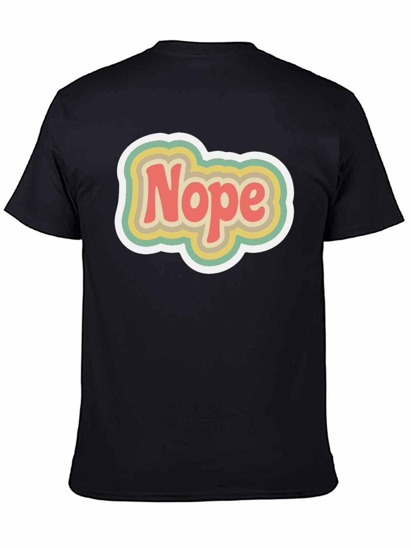 Retro Nope Graphic Tee - Trendy Casual Wear