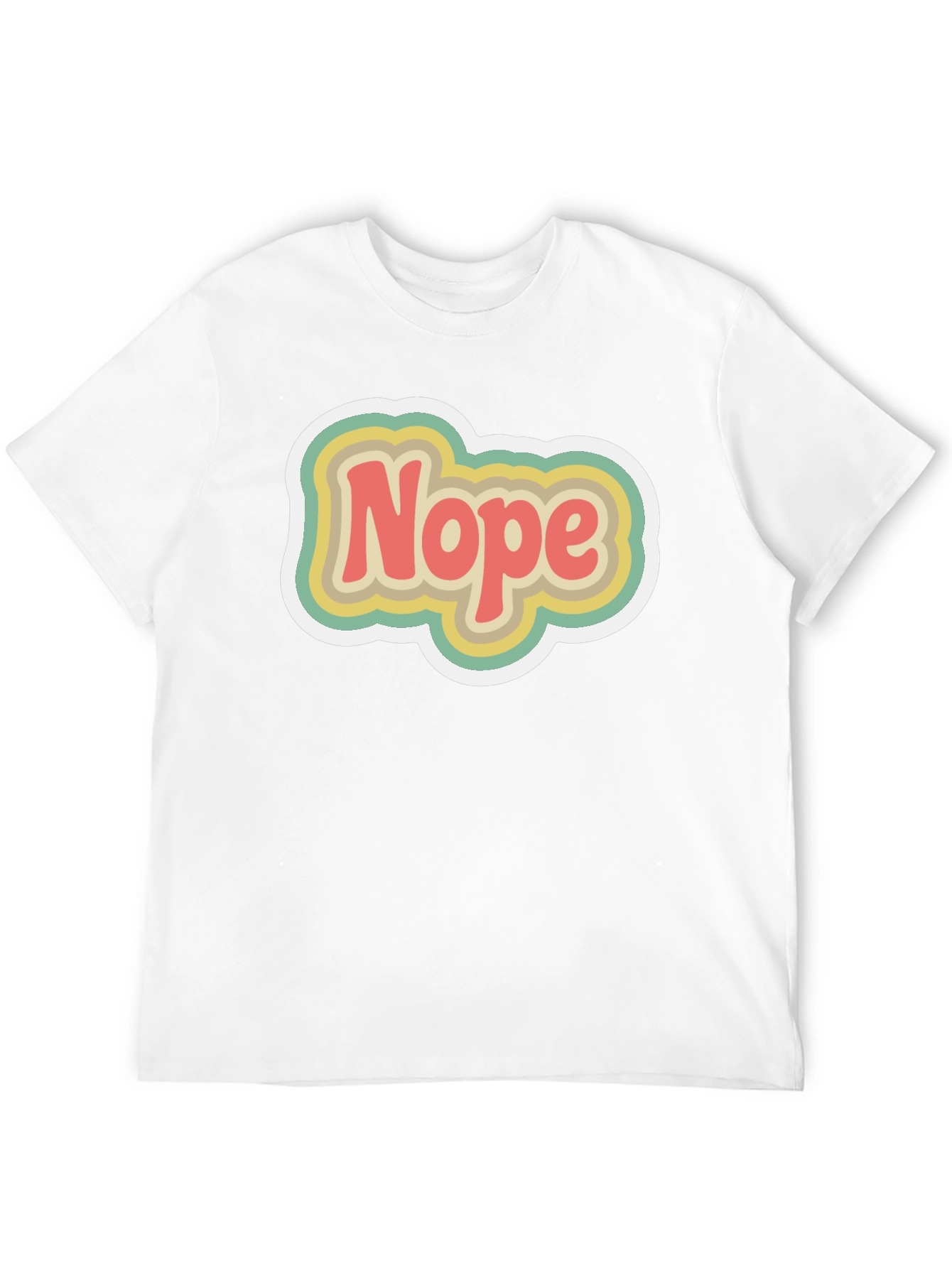Retro Nope Graphic Tee - Trendy Casual Wear