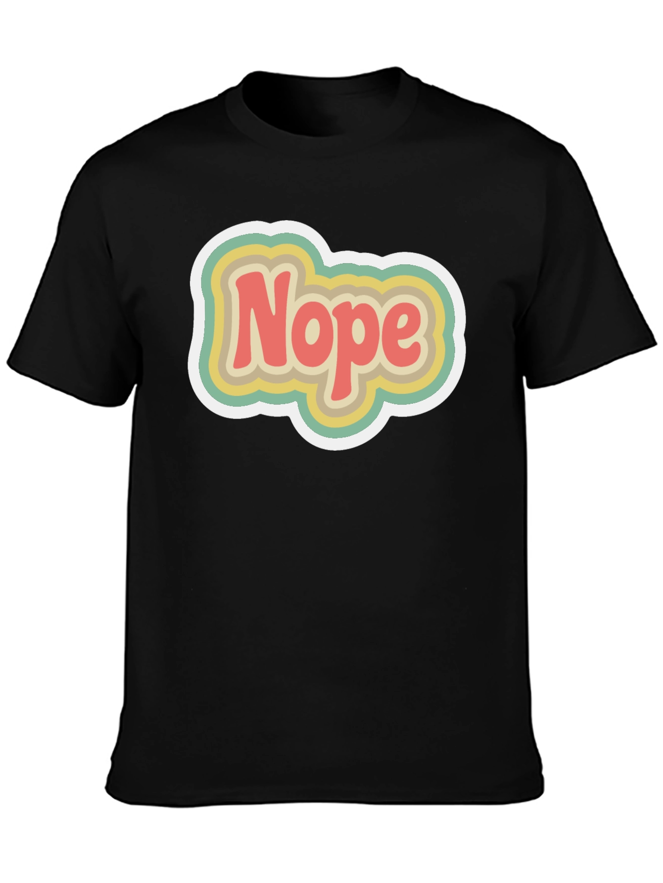Retro Nope Graphic Tee - Trendy Casual Wear