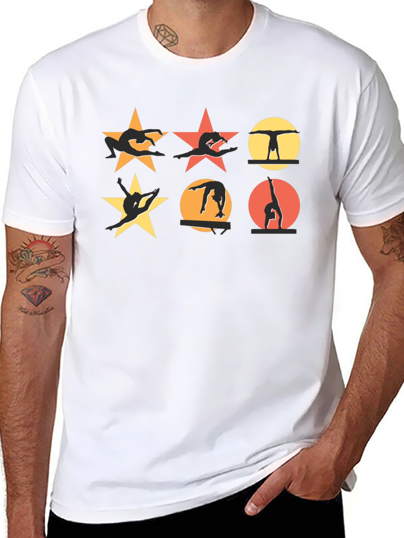 Gymnastics Silhouette T-Shirt - Stars & Handstands