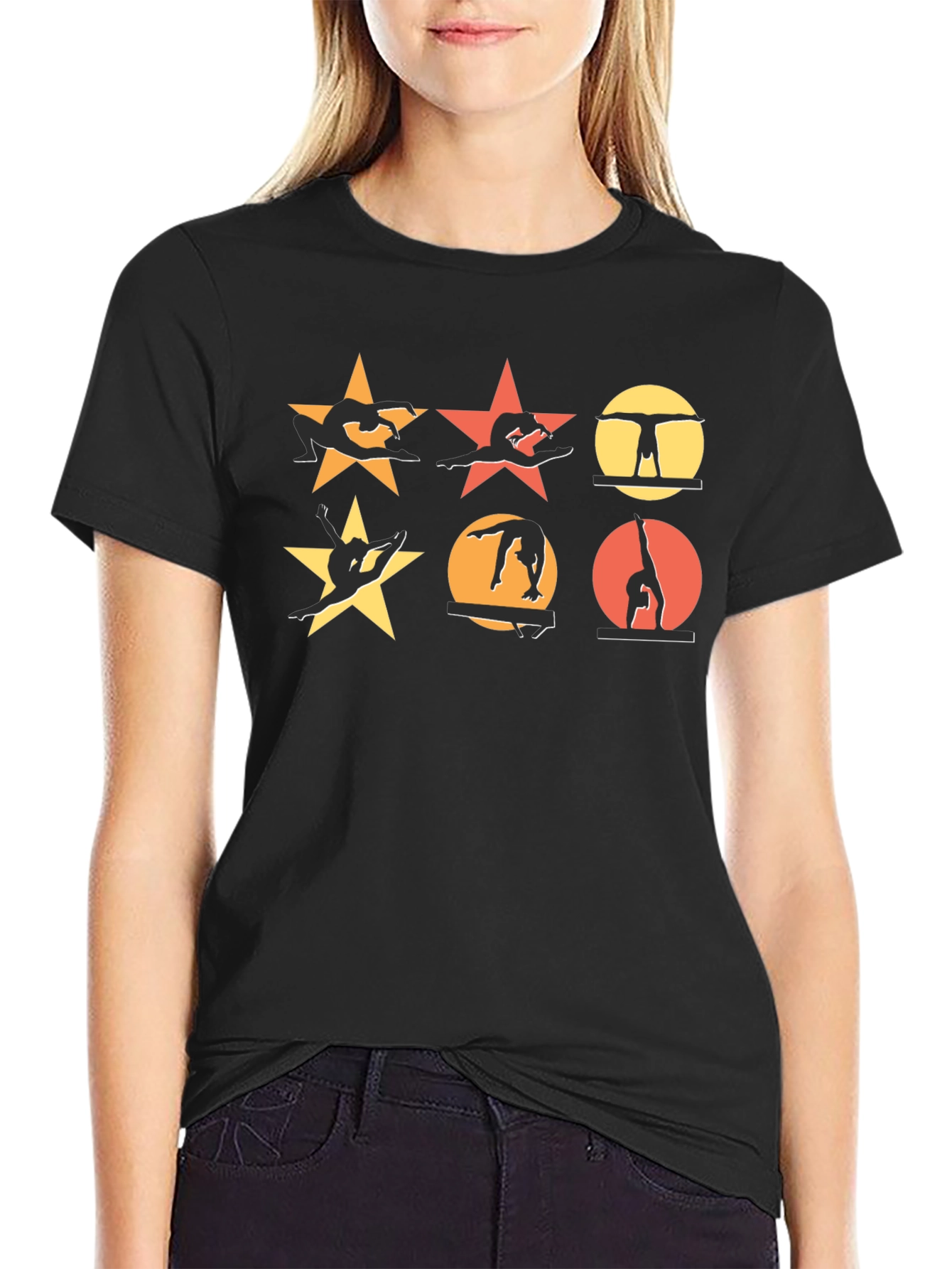 Gymnastics Silhouette T-Shirt - Stars & Handstands