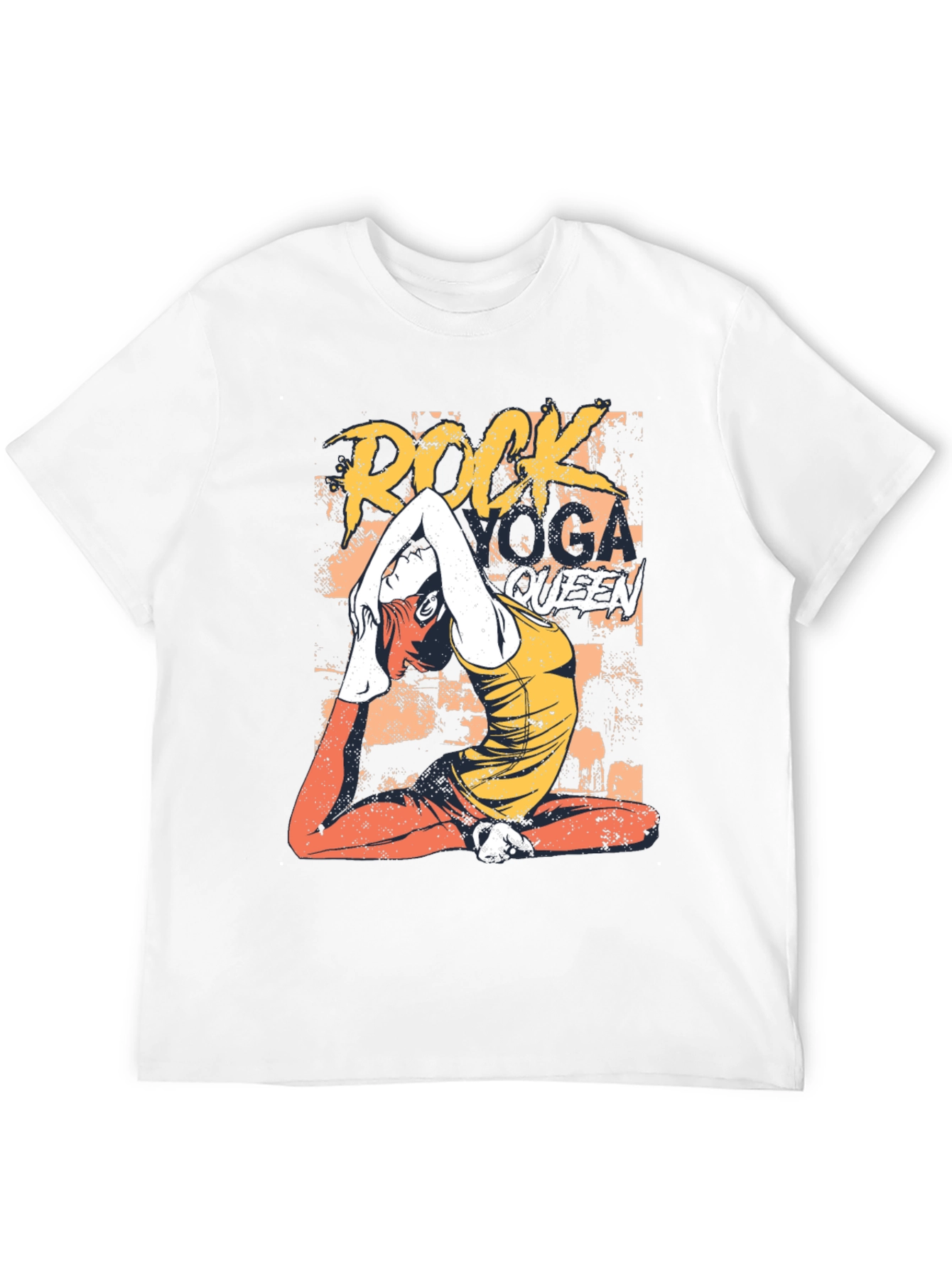 Rock Yoga Queen Graphic Tee - Black Cotton T-Shirt