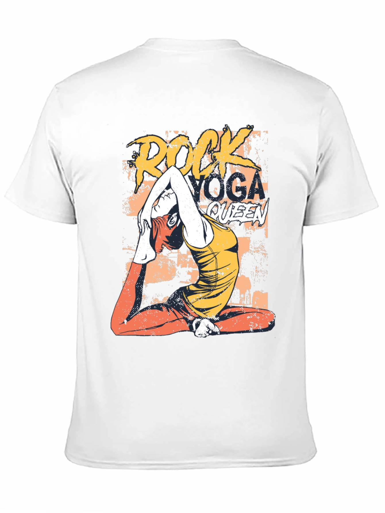 Rock Yoga Queen Graphic Tee - Black Cotton T-Shirt