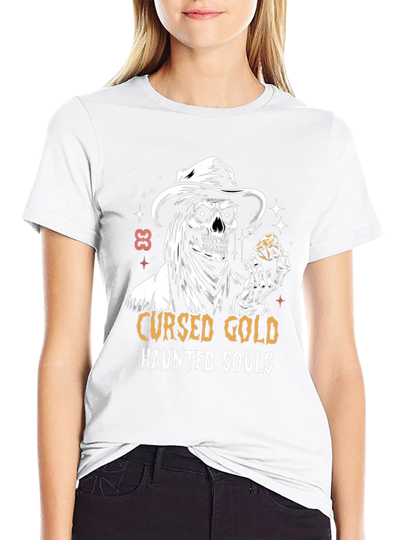 Cursed Gold Haunted Souls Graphic Tee