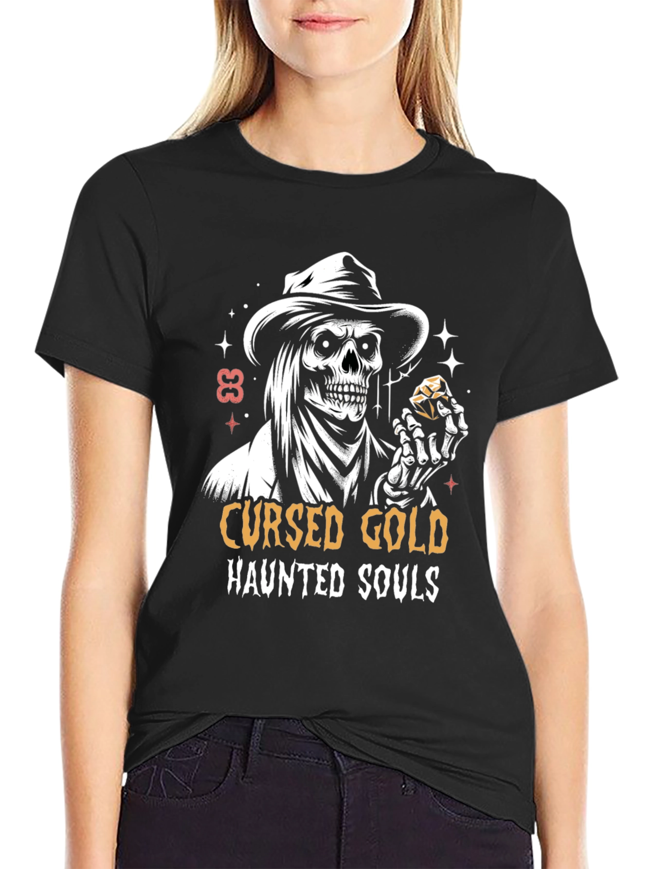 Cursed Gold Haunted Souls Graphic Tee