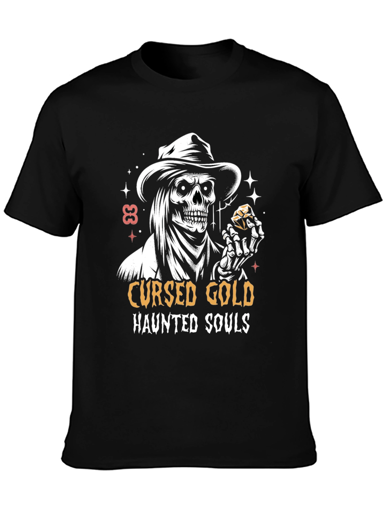 Cursed Gold Haunted Souls Graphic Tee