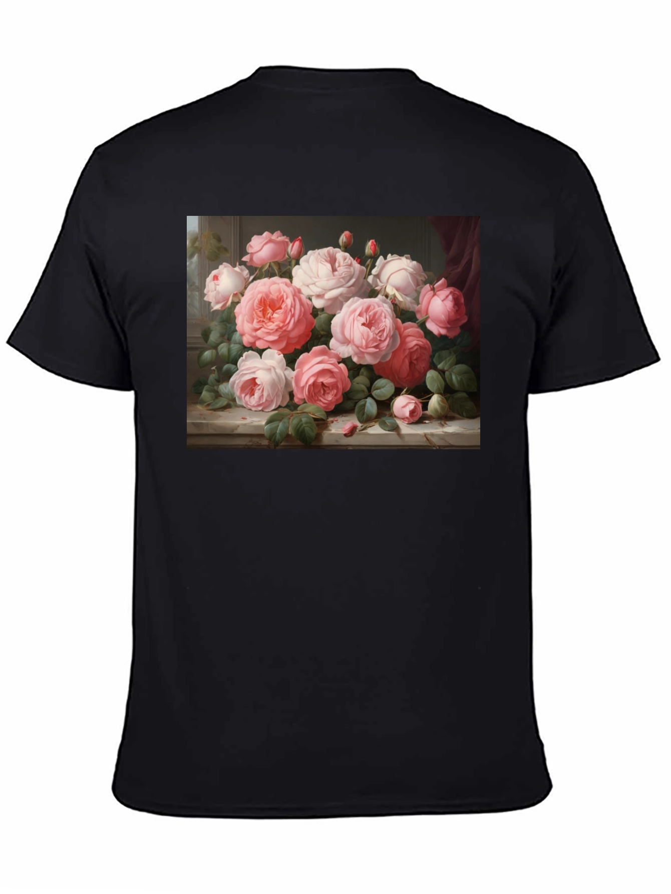 Floral Bouquet Graphic Tee - Artistic Roses T-Shirt