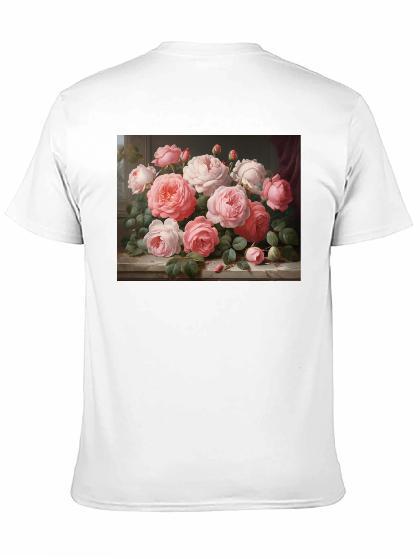 Floral Bouquet Graphic Tee - Artistic Roses T-Shirt