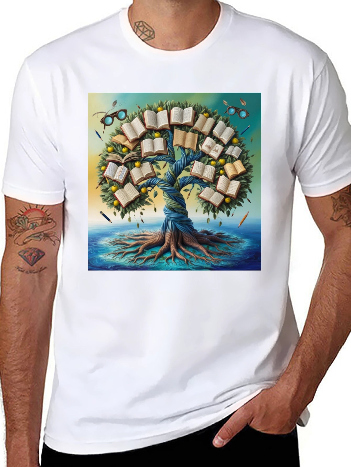Book Tree Graphic Tee - Read and Grow