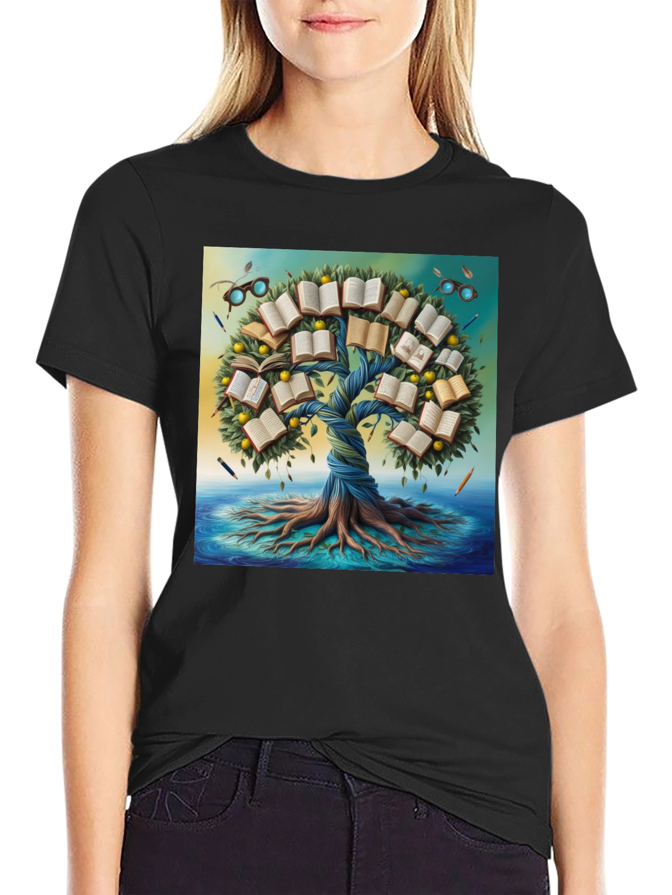 Book Tree Graphic Tee - Read and Grow
